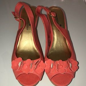 Montego Bay club , wedges with flowers , size 10 W